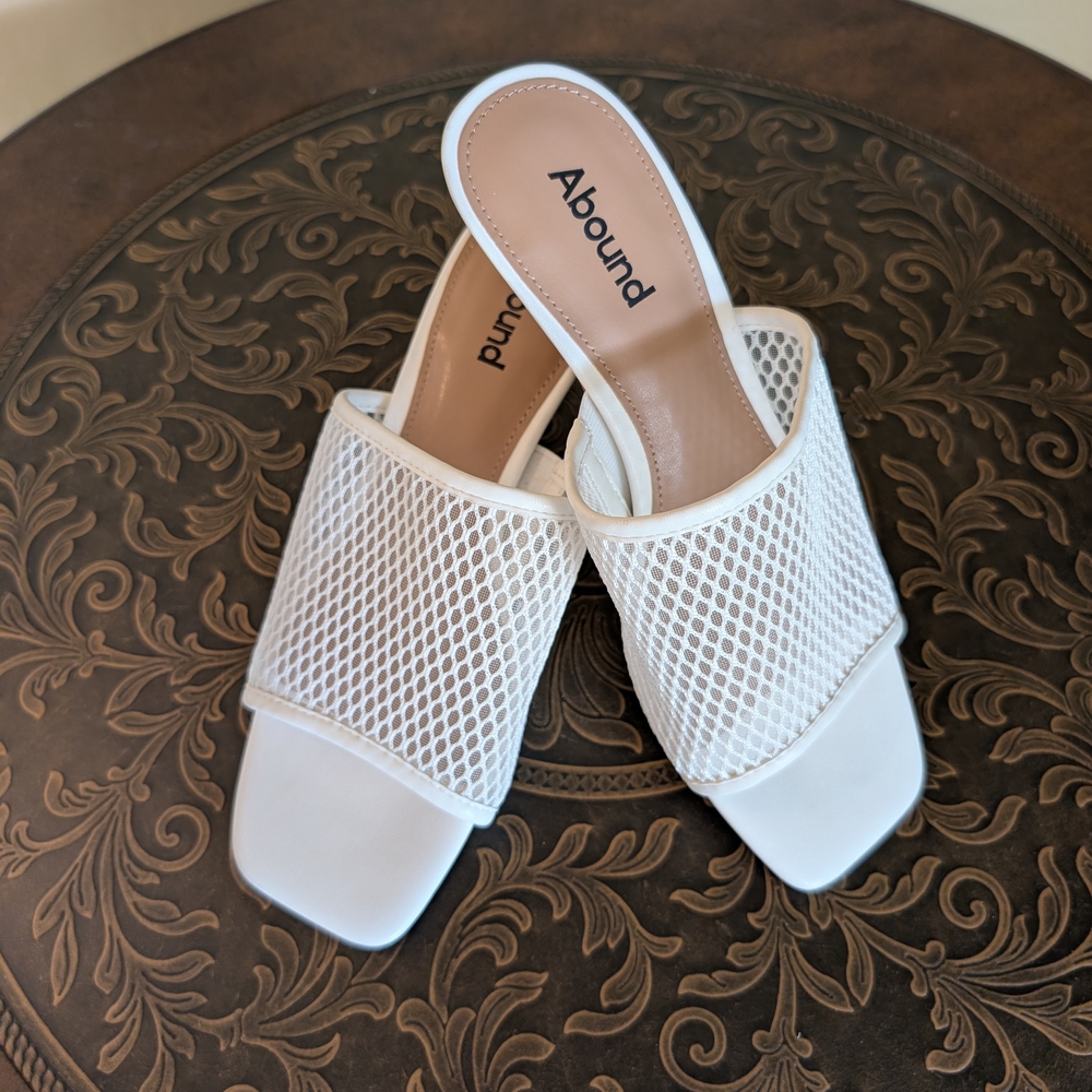 Abound White Mesh Slide Sandals